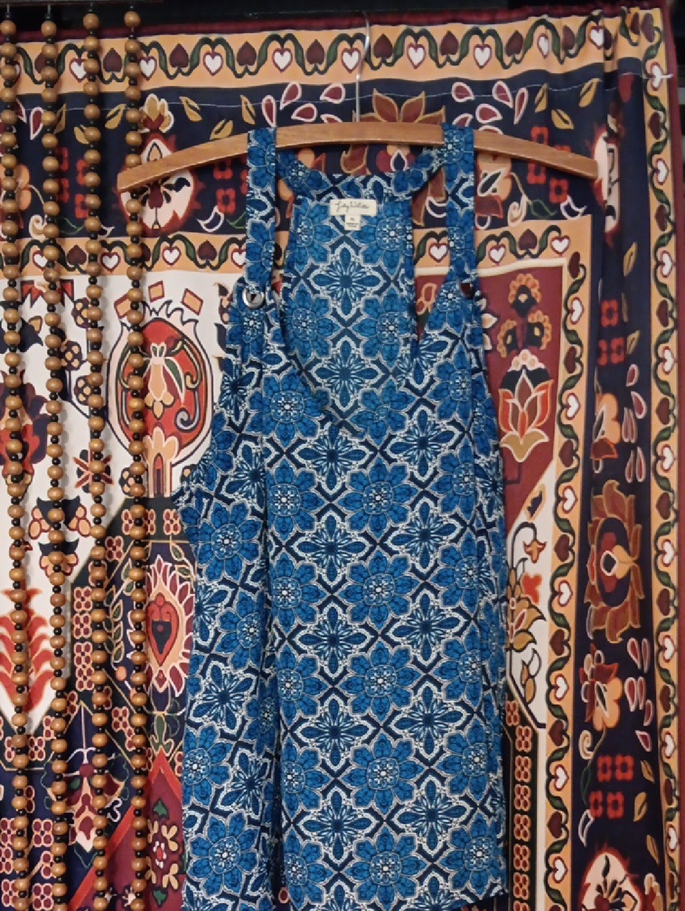 Lily White Blue and White Floral Print Top
